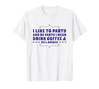 Agente inmobiliario Divertido Agente de Bienes raíces Bebedor de café Cafeína Amor Camiseta