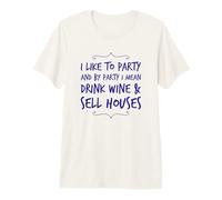 Agente inmobiliario Divertido Agente de Bienes raíces Bebedor de café Cafeína Amor Camiseta Premium