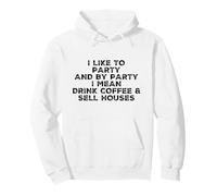 Agente inmobiliario Divertido Bebedor de café Cafeína Amor Agente inmobiliario Sudadera con Capucha