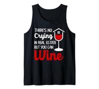 Agente inmobiliario Humor del Vino No Llorar en Bienes raíces Camiseta sin Mangas