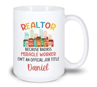 Agente Inmobiliario Porque Es Un Hacedor De Milagros Rudo Tazón Cerámica Tazas Té Graciosa Tazón De Café Regalos Divertidos Para Amigos Navidad Novios 330ml