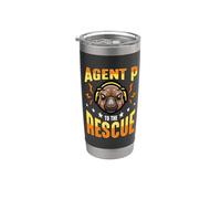 Agente P Al Rescate Pato Semi-Acuático Billed Ornitorrinco Vaso térmico de acero inoxidable de doble pared