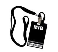 Agente Tarjeta de Identificación con Cordón, Accesorios Disfraz de Agente, Disfraces Espia Tarjeta de Identificación Para Carnaval Halloween Cosplay Fiesta (Negro-1 pc)