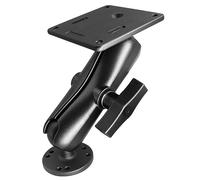 AGEofDMS Soporte AMPS, VESA 75mm, Soporte de Monitor Industrial, Brazo de Doble Enchufe con Adaptador de Bola de 38mm /1.5 Pulgadas/Tamaño C, Brazo Giratorio 360