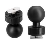 AGEofDMS Soporte de bola de 38 mm / 1,5 pulgadas / C Size Trackball Base, compatible con RAM Mount, YakAttack GearTrac, Wilderness SlideTrax, negro (2 unidades)