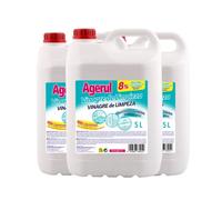 Agerul. Vinagre de Limpieza Para Múltiples Superficies. Ecológico, concentrado y eficiente. Caja de 3 botellas de 5 litros