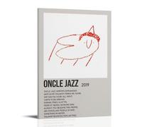AGEUWRRGGH Men I Trust Album Oncle Jazz Póster de lona para pared, póster estético moderno para habitaciones, 40 x 60 cm, estilo marco