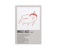AGEUWRRGGH Men I Trust Album Oncle Jazz Póster de lona para pared, póster estético moderno para habitaciones, 40 x 60 cm, estilo sin marco