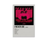 AGEUWRRGGH Póster con texto en inglés "I NEVER DIE by (G) I-DLE - Lienzo decorativo para pared, arte moderno, pintura para habitaciones, 20 x 30 cm, estilo sin marco