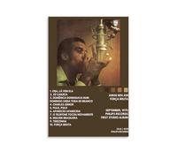 AGEUWRRGGH Póster de Jorge Ben de Força Bruta con diseño de lista de canciones de la Força Bruta para pared, arte estético, pintura moderna para habitaciones, 30 x 45 cm, estilo sin marco