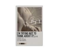 AGEUWRRGGH Póster de Jude Grant con texto en inglés «I'm Trying Not To Think About It!» - Póster estético de pared para habitaciones, 40 x 60 cm, estilo sin marco