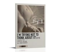 AGEUWRRGGH Póster de Jude Grant con texto en inglés «I'm Trying Not To Think About It!» - Póster estético para pared, arte moderno, pintura para habitaciones, 40 x 60 cm, estilo marco
