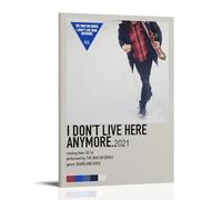 AGEUWRRGGH Póster de lienzo con texto en inglés "I Don't Live Here Anymore - The War on Drugs (La guerra contra las drogas), arte estético, póster moderno para habitaciones, 60 x 90 cm, estilo marco