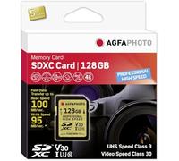 AgfaPhoto Tarjeta de memoria SDXC 10607 – Alta velocidad Clase 10 UHS-I U3 V30