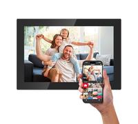AGFA - Marco de Fotos Conectado con Realiview APF1000 Wi-FI 10" LCD Pantalla de Cristal - Pantalla de Fotos/Videos, Reloj, Tiempo, rotación de Coche, Memoria de 32 GB, aplicación Frameo iOS/Android
