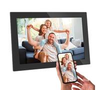 AGFA - Marco de Fotos Conectado con Realiview APF1000 Wi-FI 10" LCD Pantalla de Cristal - Pantalla de Fotos/Videos, Reloj, Tiempo, rotación de Coche, Memoria de 32 GB, aplicación Frameo iOS/Android