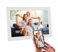 AGFA - Marco de Fotos Conectado con Realiview APF1000 Wi-FI 10" LCD Pantalla de Cristal - Pantalla de Fotos/Videos, Reloj, Tiempo, rotación de Coche, Memoria de 32 GB, aplicación Frameo iOS/Android