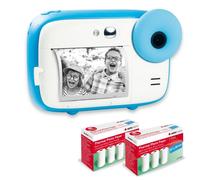 Agfa Photo Pack Realikids Instant CAM Azul + 6 Rollos Extra Papel Térmico ATP3WH