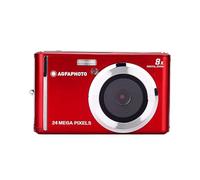 AGFA Photo Realishot DC5500 - Cámara Digital compacta, 24 MP, Pantalla LCD de 2,4", Zoom Digital 8X, vídeo HD 720p, Memoria Externa SD, batería de Litio, Color Rojo