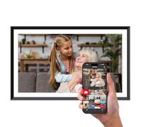 AGFA Photo Realiview APF1560WIFI - Marco de Fotos Digital con WiFi y 32 GB de Memoria integrada - Compartir Fotos y vídeos al Instante, Pantalla táctil de 15,6" de Alta resolución - Negro