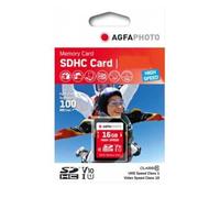 AgfaPhoto 10426 - Tarjeta de Memoria SD (16 GB, Clase 10, MLC), Azul