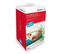 AgfaPhoto AGFA Photo - Cartucho y Papel, 40 Fotos, Formato 10 x 15 cm, AMOC, Compatible con AGFA Photo Realipix Moments y Kodak PD450, PD480 y PD450WIFI 120, Color Blanco