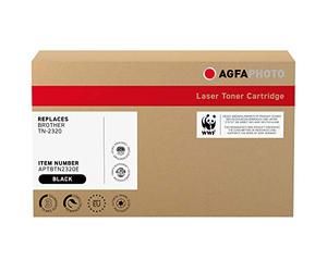 AgfaPhoto APTBTN2320E - Cartucho de Tinta Compatible con Impresora DCPL2500DN, Color Negro