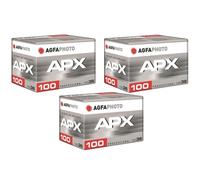 AgfaPhoto APX 100 Professional Pack 3 Carretes Película Blanco/Negro 35mm 36 Exposiciones