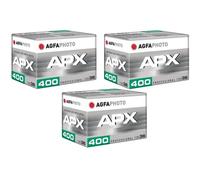 AgfaPhoto APX 400 Pack 3 Películas Fotográfica Blanco y Negro