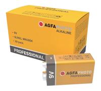 AgfaPhoto Batería alcalina Profesional de 9 V, Bloque electrónico, 10 Unidades