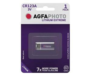 Agfaphoto Batería De Litio, Cr123A 3V Ampolla Al por Menor (1-Pack)