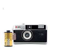 AgfaPhoto - Cámara de Fotos analógica (35 mm, Formato 1/2, Incluye película de Color Negativo y batería), Color Negro