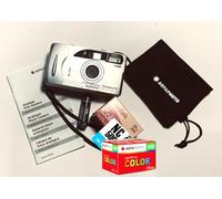 AgfaPhoto Cámara de Fotos analógica de 35 mm con Flash de Motor en Set (película de imágenes + batería)
