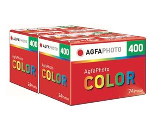 AgfaPhoto Color 400-24 - Juego de 2 películas con Funda para Guardar Objetos