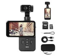 AGFA Photo Gimbal Realimove MC3X + Tarjeta de Memoria SD 32GB - Cámara estabilizadora de 3 Ejes 4K Ultra HD, Pantalla táctil giratoria de 3,5", 20MP, Seguimiento Facial, visión Nocturna, Gran Angular