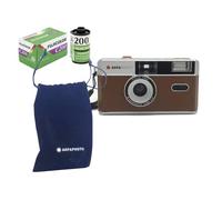 AgfaPhoto Juego de cámara analógica de 35 mm (película de Color + batería)