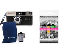 AgfaPhoto - Kit de cámara con película de imágenes en Blanco y Negro (AgfaPhoto, Kodak o FujiFilm para 36 Poses) + batería + Imagen Completa