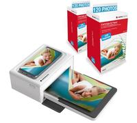 AgfaPhoto - Lote de Impresora Realipix Moments + Cartuchos y Papeles 240 Fotos adicionales - Impresión Bluetooth Photo 10x15 cm Smartphone Apple y Android, 4Pass sublimación térmica - Blanco
