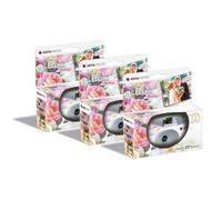 AgfaPhoto Pack 3 x 601025 - Cámara desechable LeBox Wedding, 27 Fotos, Lente óptica de 31 mm - Gris