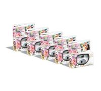 AgfaPhoto Pack 5 x 601025 - Cámara desechable LeBox Wedding, 27 Fotos, Lente óptica de 31 mm - Gris