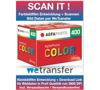 AgfaPhoto Película en Color de 400 ASA 24 imágenes con Datos de Desarrollo de escaneo por Transferencia de Datos
