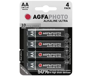 AgfaPhoto Pilas alcalinas Ultra -AA LR06 Mignon 4 Unidades