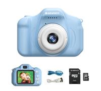 AGFAPHOTO Realikids CAM Mini - Appareil Photo Enfant, Photo & Vidéo, Écran LCD 2'', Anti-Tremblement, Filtres Photo, Batterie Lithium - Bleu