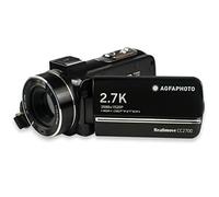 AgfaPhoto Realimove CC2700 - Videocámara Digital (2,7 K, 24 MP, Pantalla táctil de 3 Pulgadas, Zoom 18X, Mando a Distancia, batería de Litio), Color Negro