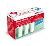 AGFAPHOTO Rouleau de Papier thermique ATP3WH | Papel térmico blanco 57 x 30 mm, impresión instantánea, compatible con Realipix Pocket P, Realikids Instant Cam