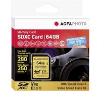 AgfaPhoto SDXC UHS II 64GB Professional High Speed U3 V90 Marca Agfaphoto