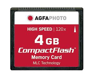 AgfaPhoto - Tarjeta de Memoria CF 4 GB (120x Alta Velocidad, MLC)