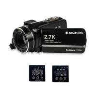 AgfaPhoto Realimove CC2700 - Videocámara de vídeo de 2,7 K, Fotos de 24 MP, Pantalla táctil IPS de 3,0 Pulgadas, Zoom Digital 18X, luz LED, Mando a Distancia, 2 Pilas de Litio