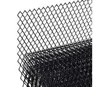 AggAuto 100×33cm Negro Rejilla de carreras, Tamaño del Hexagonal 6×12mm, rejilla estirada de aleación de aluminio, universal rejilla del automóvil