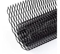 AggAuto 100×33cm Negro Rejilla de carreras, Tamaño del Panal de abeja de 10×38mm, rejilla estirada de aleación de aluminio, ajuste universal rejilla del radiador del automóvil